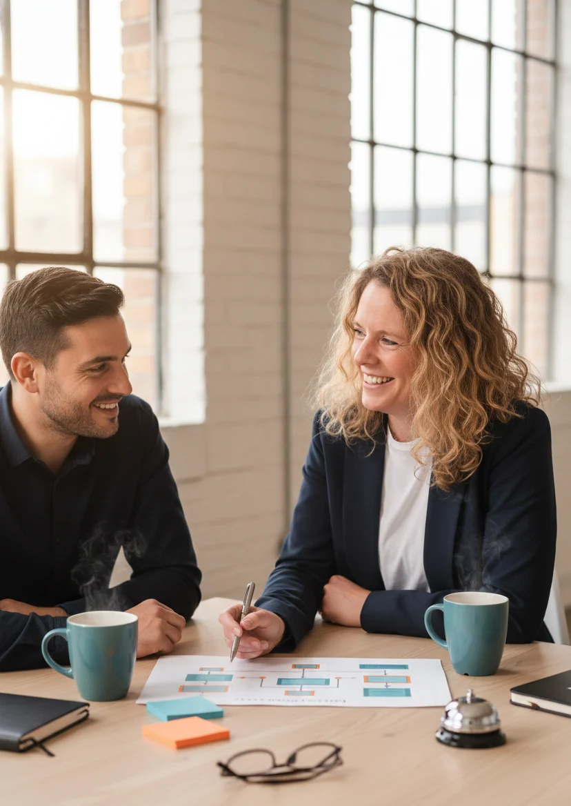 Consultante administrative Laetitia Vanderheyden travaillant avec client TPE PME Province de Liège - Gestion administrative et optimisation processus