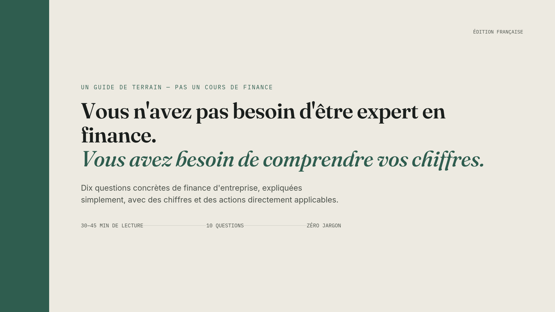Couverture du guide Les chiffres qui comptent vraiment